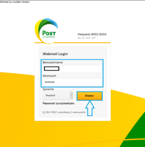 E-Mail-Passwort aktualisieren | POST Technologies Documentation