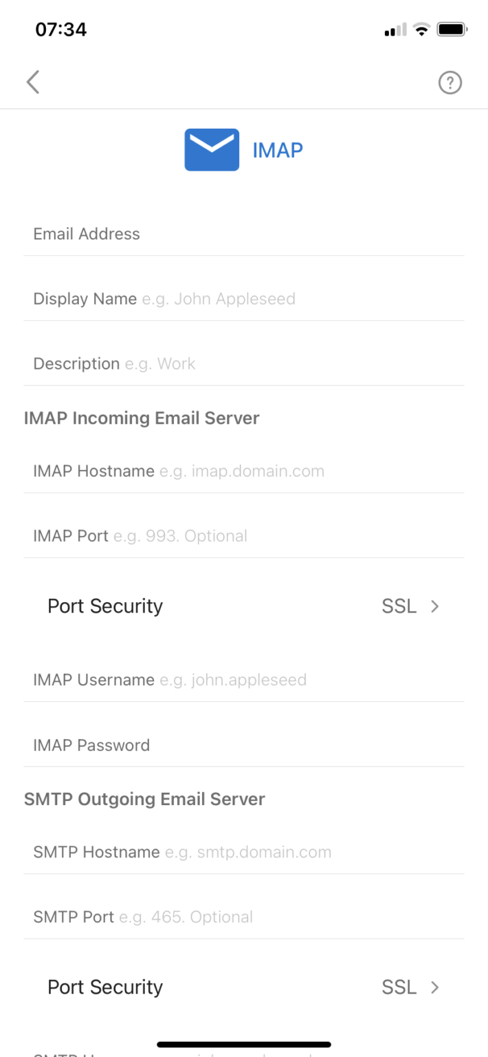 Apple iPhone Outlook email configuration POST Technologies