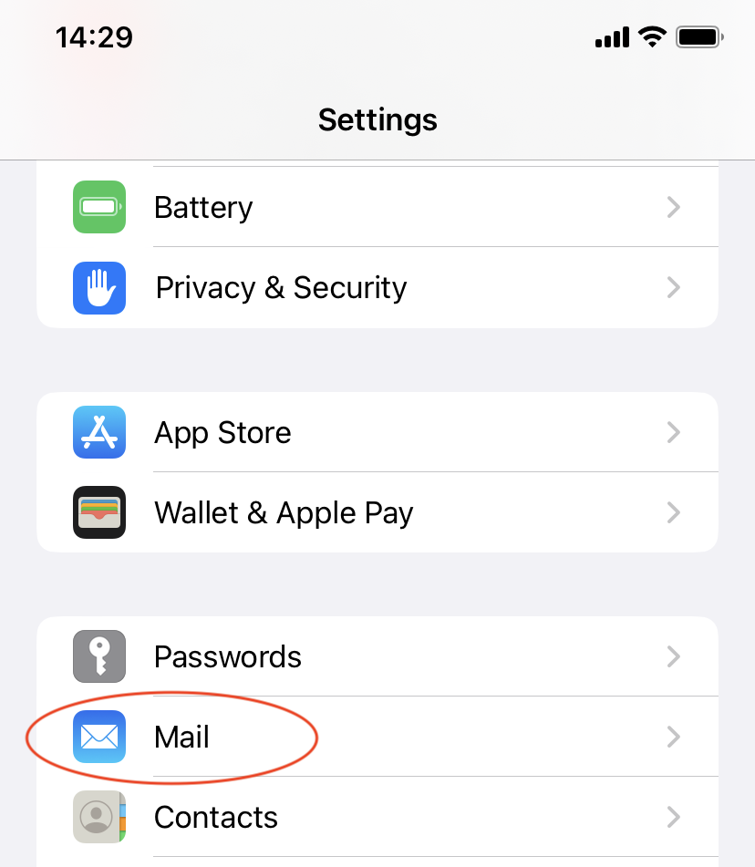 Apple – iPhone – Mail – email configuration | POST Technologies  Documentation