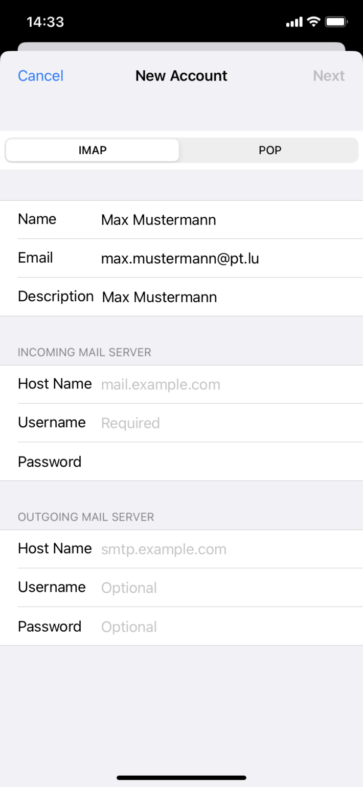 infomaniak configuration mail apple
